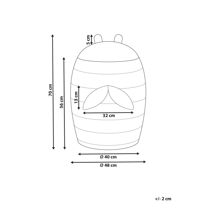 Kosz na zabawki Pszczoła KNYSNA Plecionka Jasnobrązowy
