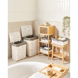 Zestaw 5 koszy wiklinowych szary ELLA