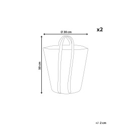 Zestaw 2 koszy ORNACH Juta Naturalny