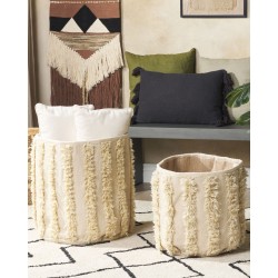 Zestaw 2 koszy KAKKI Bawełna Beżowy