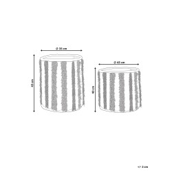 Zestaw 2 koszy KAKKI Bawełna Beżowy