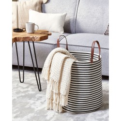 Kosz ICHKA Bawełna Czarny/ biały