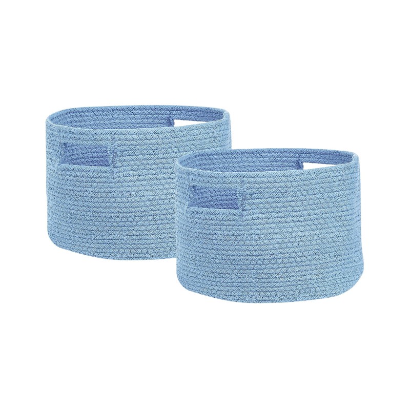 Zestaw 2 koszy CHINIOT Bawełna Błękitny