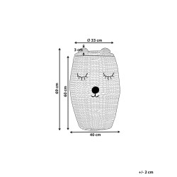 Kosz na zabawki Miś SAMBUR Plecionka Naturalny
