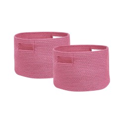 Zestaw 2 koszy CHINIOT Bawełna Fuksja