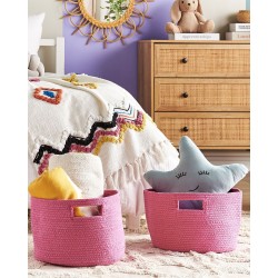 Zestaw 2 koszy CHINIOT Bawełna Fuksja