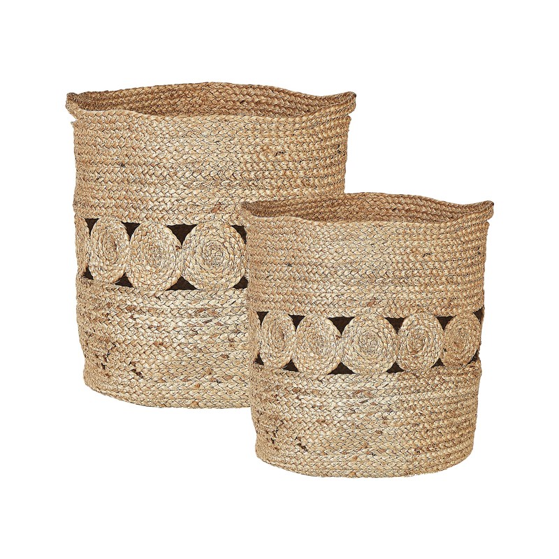 Zestaw 2 koszy ALANG Juta Naturalny