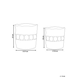 Zestaw 2 koszy ALANG Juta Naturalny