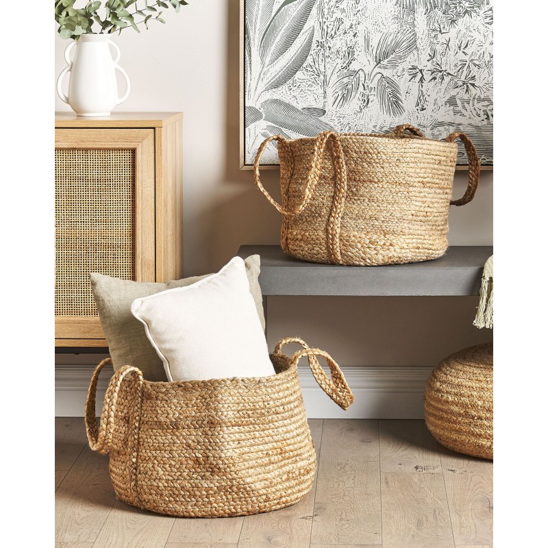 Zestaw 2 koszy KORNAK Juta Naturalny