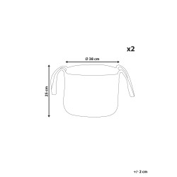 Zestaw 2 koszy KORNAK Juta Naturalny