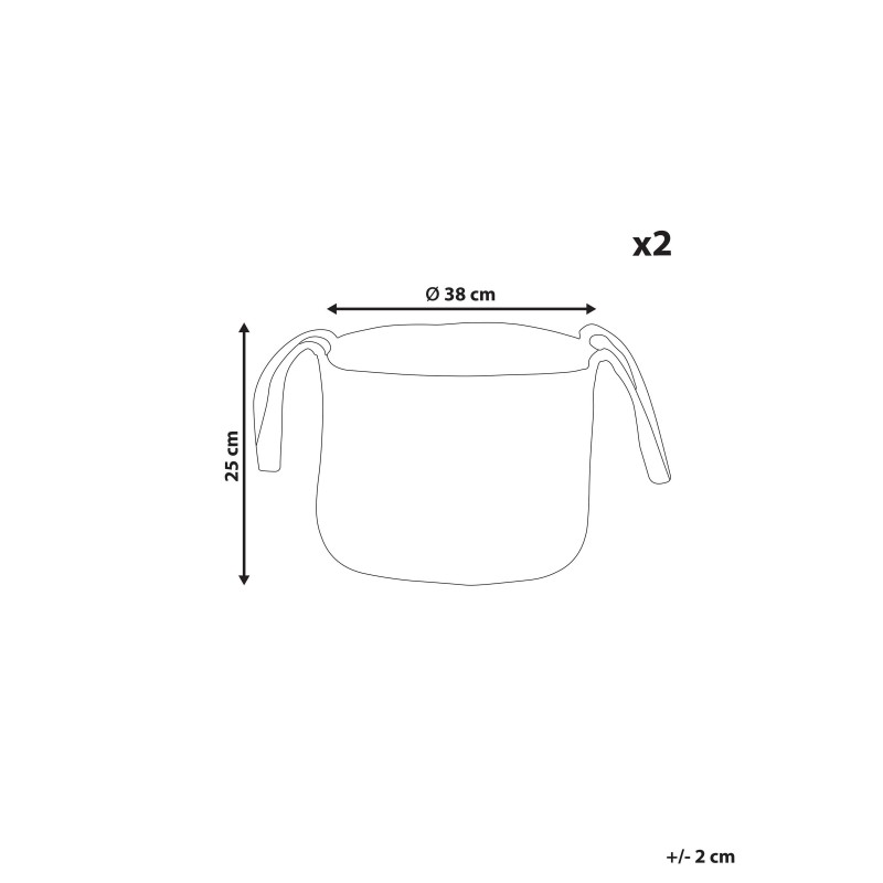 Zestaw 2 koszy KORNAK Juta Naturalny
