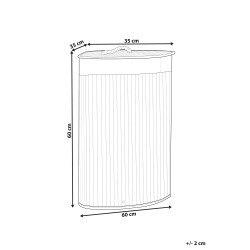 Kosz bambusowy z pokrywą biały MATARA