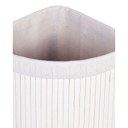 Kosz bambusowy z pokrywą biały MATARA