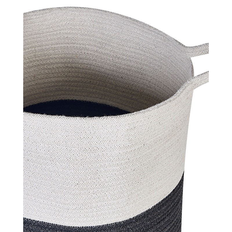 Zestaw 2 koszy PAZHA Bawełna Czarny