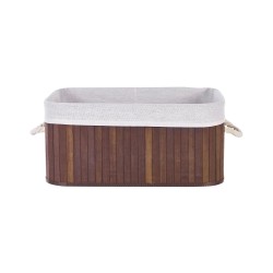 Zestaw 5 koszy TALPE Drewno bambusowe Brązowy