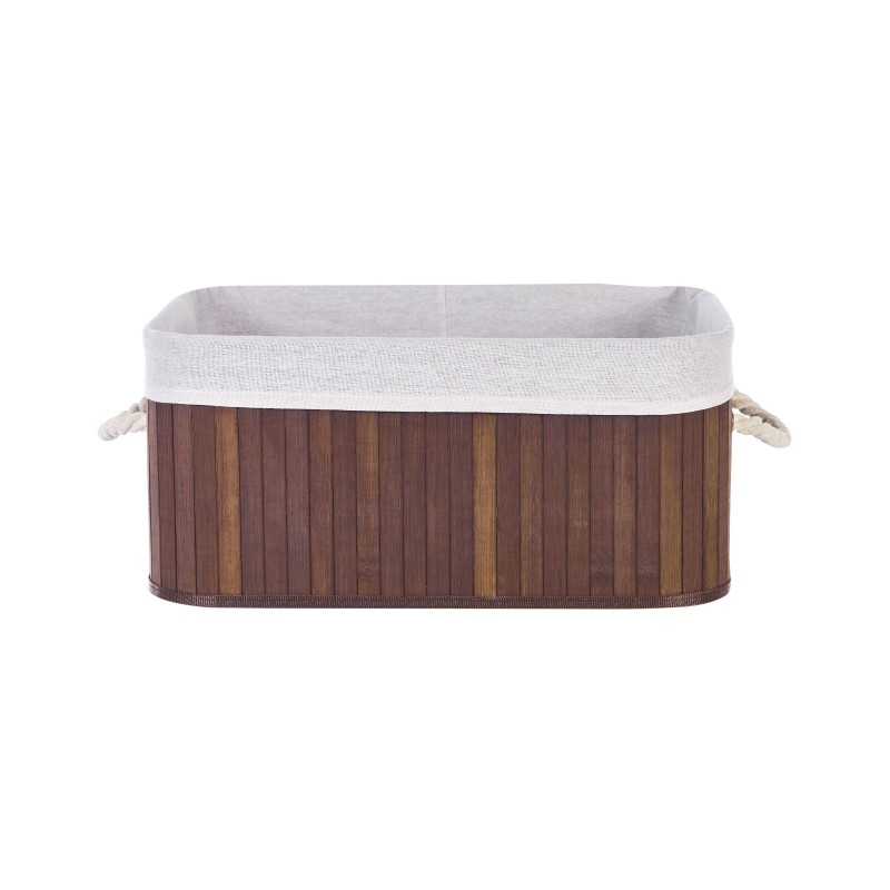 Zestaw 5 koszy TALPE Drewno bambusowe Brązowy