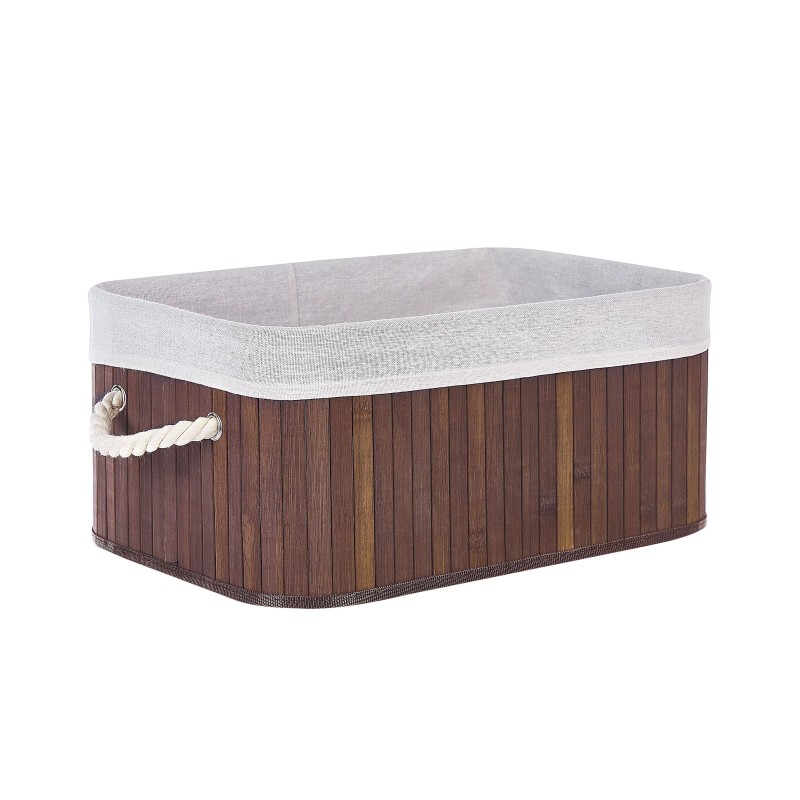 Zestaw 5 koszy TALPE Drewno bambusowe Brązowy