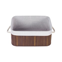 Zestaw 5 koszy TALPE Drewno bambusowe Brązowy