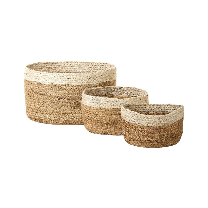 Zestaw 3 koszy TAJORI Juta Naturalny