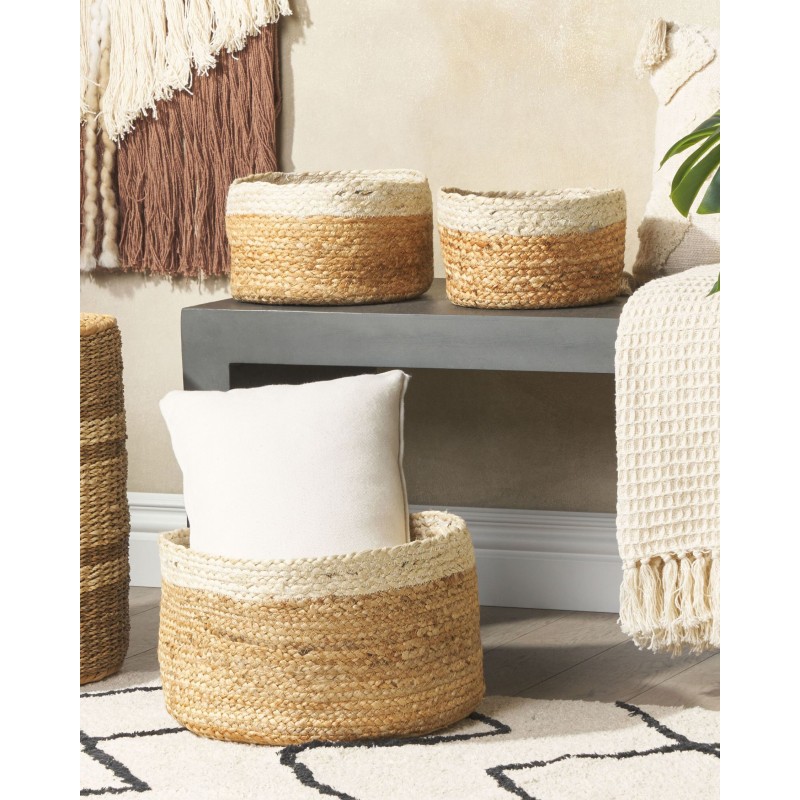 Zestaw 3 koszy TAJORI Juta Naturalny