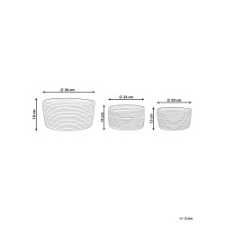 Zestaw 3 koszy TAJORI Juta Naturalny