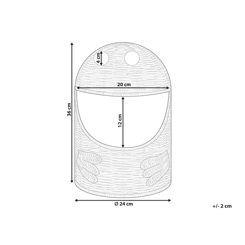 Kosz na zabawki Potwór HORMUZ Rattan Naturalny
