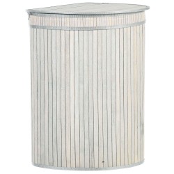 Kosz bambusowy z pokrywką szary BADULLA