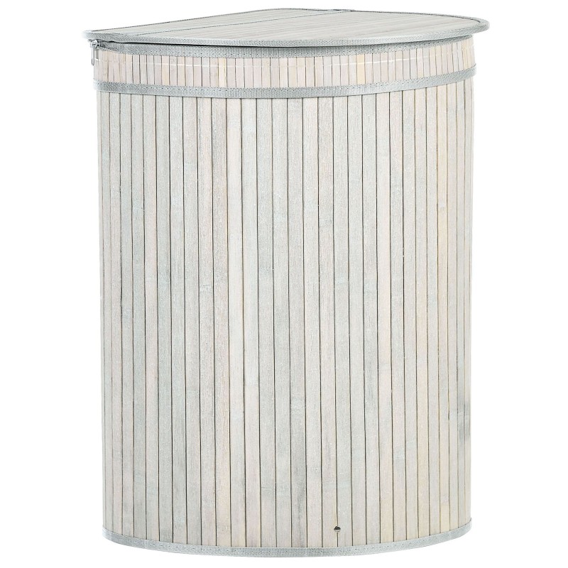 Kosz bambusowy z pokrywką szary BADULLA