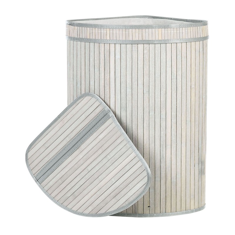 Kosz bambusowy z pokrywką szary BADULLA