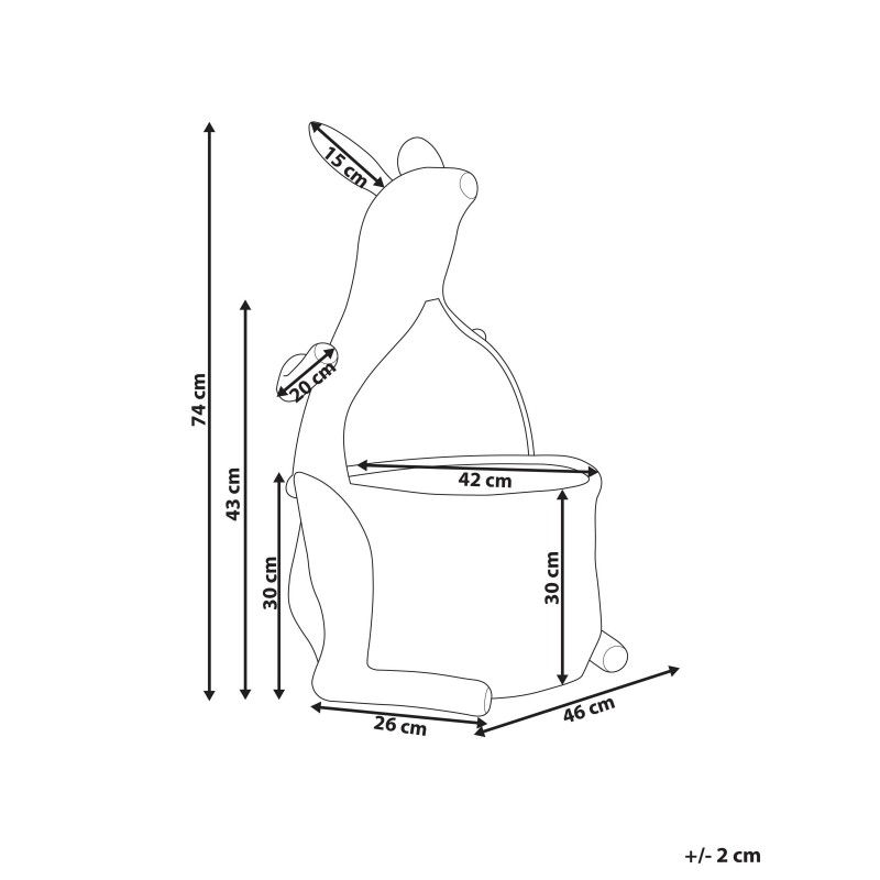 Kosz na zabawki Kangur KAPITI Rattan Biały