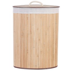 Kosz bambusowy z pokrywą jasne drewno MATARA