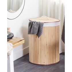 Kosz bambusowy z pokrywą jasne drewno MATARA