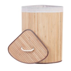Kosz bambusowy z pokrywą jasne drewno MATARA