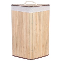 Kosz bambusowy z pokrywą jasne drewno MATARA