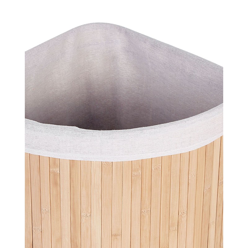 Kosz bambusowy z pokrywą jasne drewno MATARA