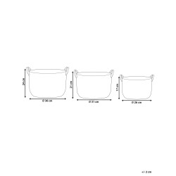 Zestaw 3 koszy SAYJAR Trawa morska Naturalny