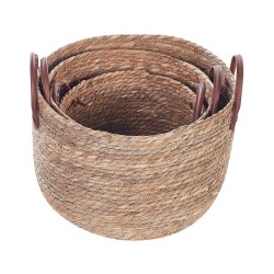 Zestaw 3 koszy SAYJAR Trawa morska Naturalny