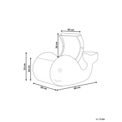 Kosz na zabawki Wieloryb ORANIA Plecionka Czarny