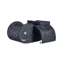 Kosz na zabawki Wieloryb ORANIA Plecionka Czarny