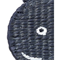 Kosz na zabawki Wieloryb ORANIA Plecionka Czarny