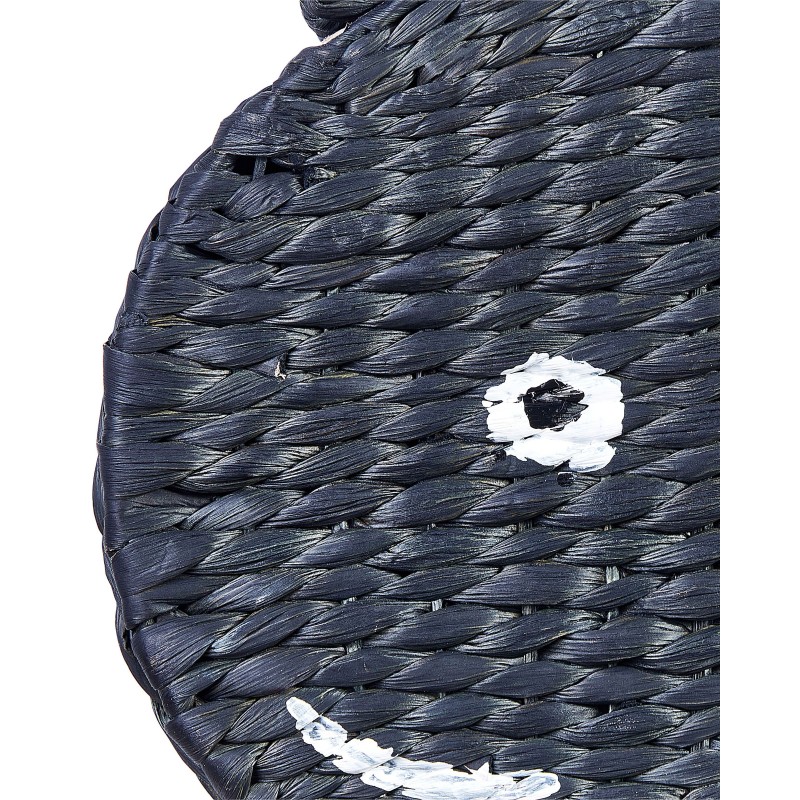 Kosz na zabawki Wieloryb ORANIA Plecionka Czarny