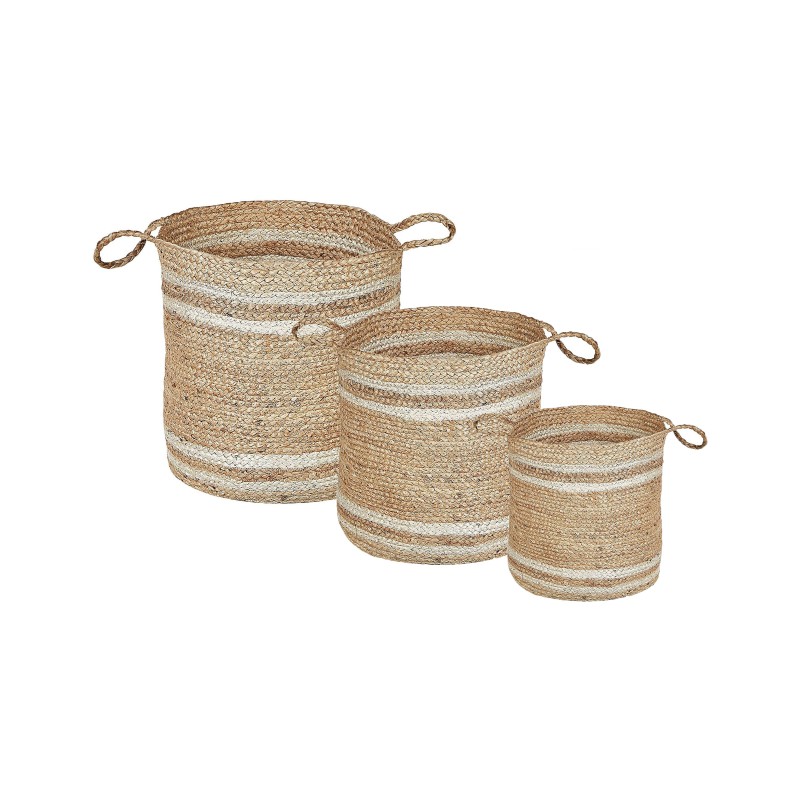 Zestaw 3 koszy ZHOB Juta Naturalny