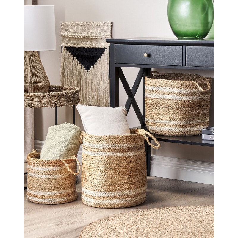 Zestaw 3 koszy ZHOB Juta Naturalny