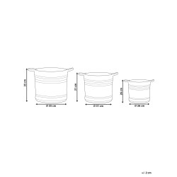 Zestaw 3 koszy ZHOB Juta Naturalny