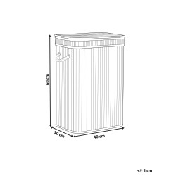 Kosz bambusowy z pokrywą szary KALUTARA