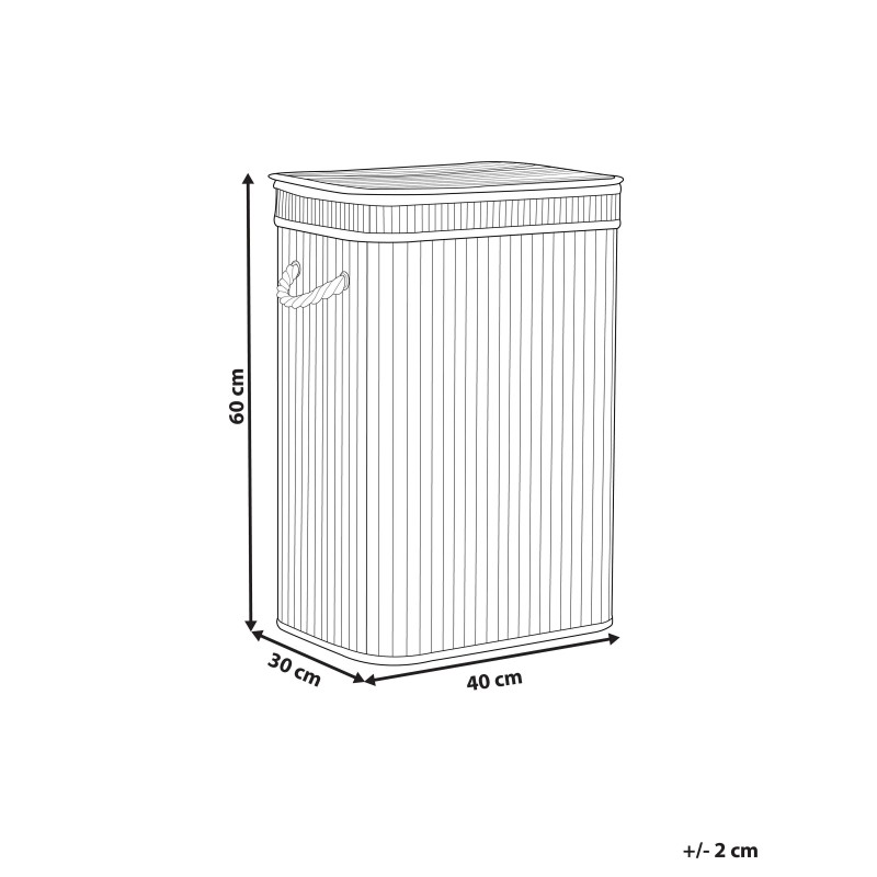 Kosz bambusowy z pokrywą szary KALUTARA