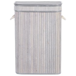 Kosz bambusowy z pokrywą szary KALUTARA