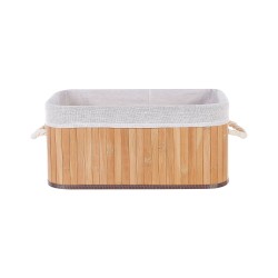 Zestaw 5 koszy TALPE Drewno bambusowe Jasnobrązowy