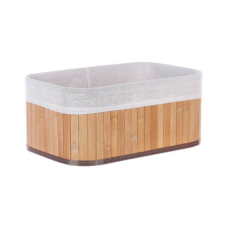 Zestaw 5 koszy TALPE Drewno bambusowe Jasnobrązowy