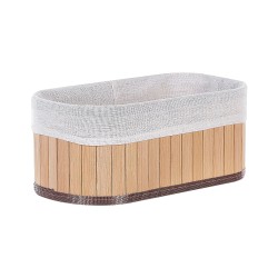 Zestaw 5 koszy TALPE Drewno bambusowe Jasnobrązowy